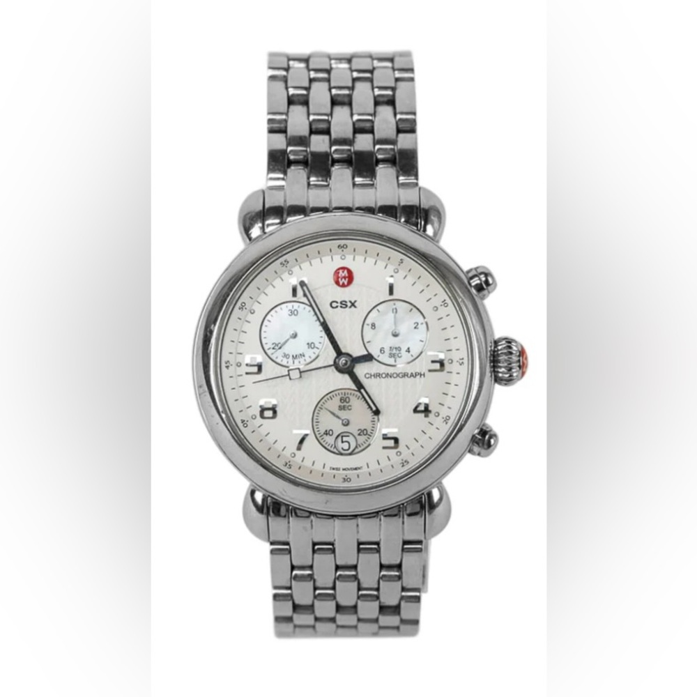 Vintage Michele CSX round silver women’s watch
